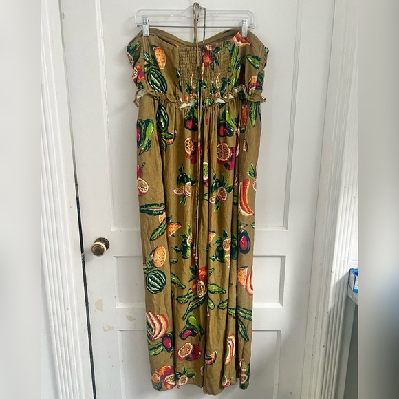 Anthropologie The Odells Isla Linen
Jumpsuit Olive Fruit Print Size XL $238 - Picture 5 of 5